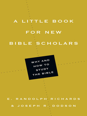 cover image of A Little Book for New Bible Scholars